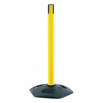 TENSABARRIER Receiver Post 38 In H Yellow, 30AC38