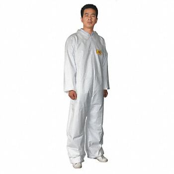 CONDOR Collared Coveralls White M Elastic PK6, 30C530