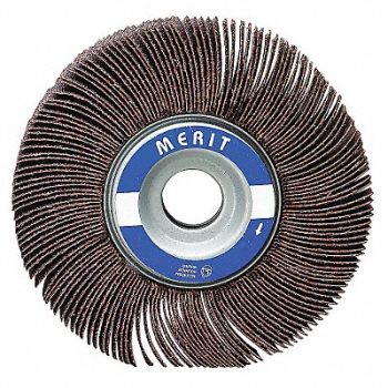 MERIT J0568 Flap Wheel 6 in Dia 1 in W 1 in Arbor, 30C837