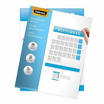 FELLOWES Laminating Sheets 3 mil PK50, 30D513