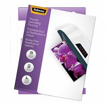 FELLOWES Laminating Pouch Letter 3 mil PK25, 30D519