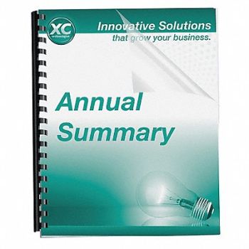 FELLOWES Binding Cover Clr 8-1/2x11 in PK100, 30D537