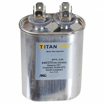 TITAN PRO Motor Run Capacitor 7.5 MFD 2 43/64 H, 30D592