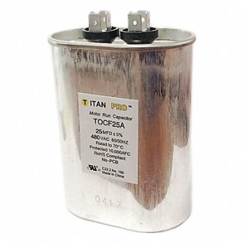 TITAN PRO Motor Run Capacitor 25 MFD 4 5/32 H, 30D580