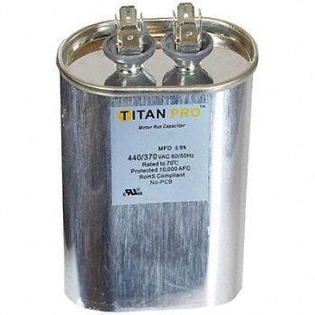 TITAN PRO Motor Run Capacitor 60 MFD 4 9/32 H, 30D591
