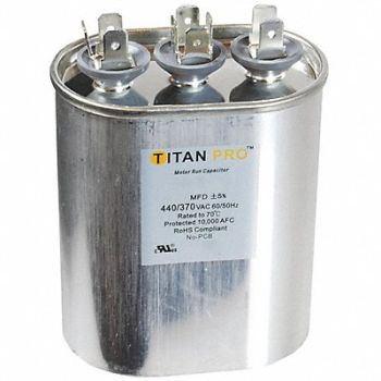 TITAN PRO Dual Run Capacitor 25/75 MFD 3 61/64 H, 30D598