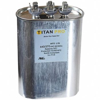TITAN PRO Dual Run Capacitor 45/5 MFD 5 35/64 H, 30D609
