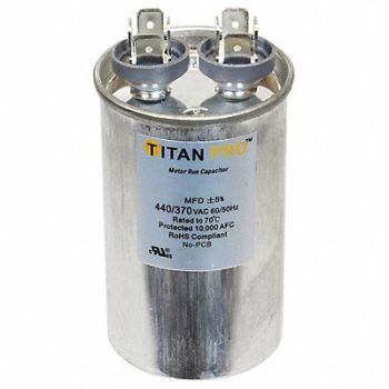 TITAN PRO Motor Run Capacitor 25 MFD 2 19/20 H, 30D618