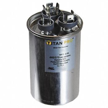 TITAN PRO Dual Run Capacitor 25/15 MFD 4 53/64 H, 30D632