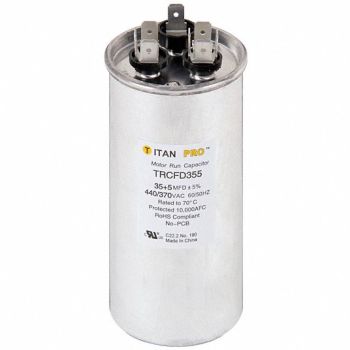 TITAN PRO Dual Run Capacitor 35/5 MFD 4 5/8 H, 30D639