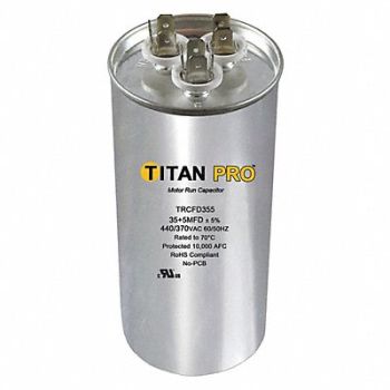 TITAN PRO Dual Run Capacitor 50/75 MFD 4 7/16 H, 30D648