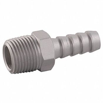 SPEEDAIRE Barbed Hose Fitting Hose ID 1/4 NPT, 30E641