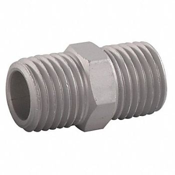 GRAINGER APPROVED Pipe Nipple Aluminum 3/8 in Male NPT, 30E648