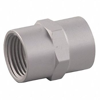 GRAINGER APPROVED Pipe Coupling Aluminum 3/8 in FNPT, 30E650