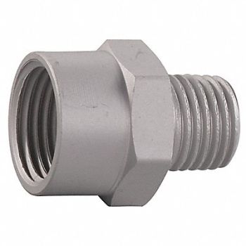 GRAINGER APPROVED Pipe Bushing Aluminum 1/4 x 3/8 in, 30E652