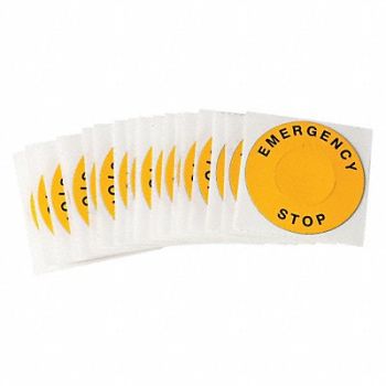 BRADY Legend Plate Label Round 30mm Pk25, 30EA35