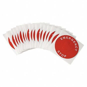 BRADY Legend Plate Label Round 22mm PK25, 30EA39