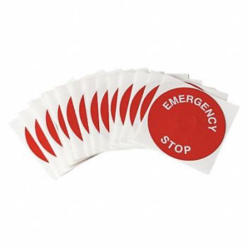 BRADY Legend Plate Label Round 22mm PK25, 30EA45