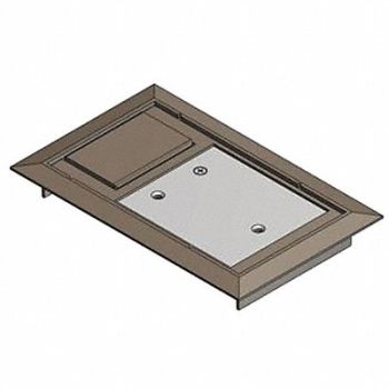 STEEL CITY Floor Box Cover 8-1/8 in Brown, 30EC72