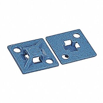 TY-RAP Cable Tie Base 4 Way Screw Blue PK100, 30EK70
