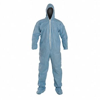 DUPONT G7269 Hooded Coveralls Blue XL Elastic PK25, 30F403