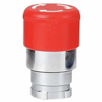 DAYTON Push Button 22mm TurnToRlease Mushroom, 30G118