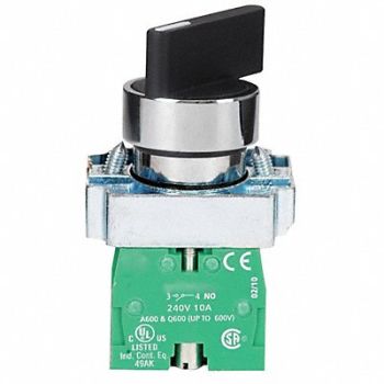 DAYTON Non-Illum Selector Switch 2NO Ext Lever, 30G275