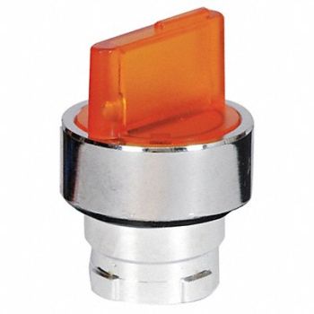 DAYTON Illum Selector Switch 2 Pos 22mm Yellow, 30G291