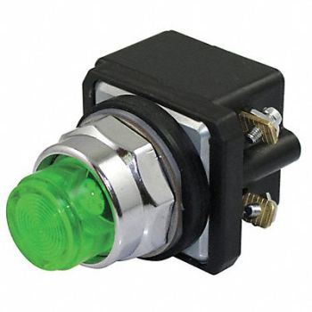 DAYTON H6726 Pilot Light LED 24V 30mm Chrome GR, 30G383
