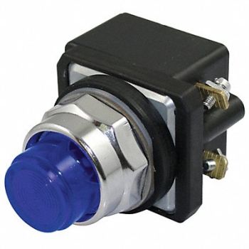 DAYTON H6726 Pilot Light LED 24V 30mm Chrome BL, 30G384