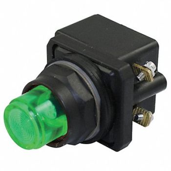 DAYTON H6726 Pilot Light LED 24V 30mm Plastic GR, 30G387