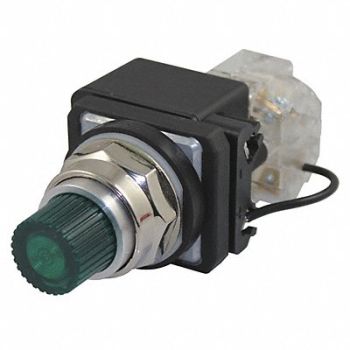 DAYTON H6736 Pilot Light LED 24VAC/DC 30mm Chrome GR, 30G408