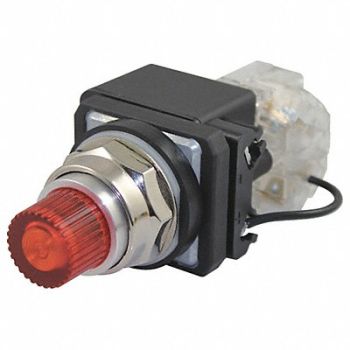 DAYTON H6736 PilotLight LED 24VAC/DC 30mm Chrome Amb, 30G410