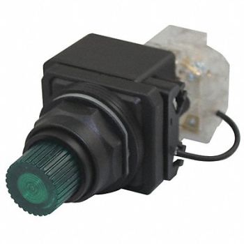 DAYTON H6736 PilotLight LED 24VAC/DC 30mm Plastic GR, 30G412
