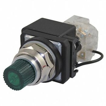 DAYTON H6738 Pilot Light LED 120VAC 30mm Chrome GR, 30G418