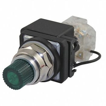 DAYTON H6736 Pilot Light LED 120VAC/DC 30mm Chrome GR, 30G424