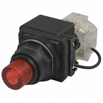 DAYTON H6736 PilotLight LED 120VAC/DC 30mm Plastic Am, 30G429