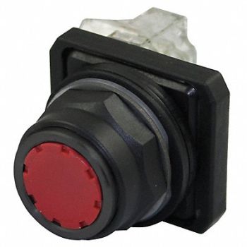 DAYTON H7071 Non-Illuminated Push Button Plastic Red, 30G440