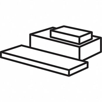 GRAINGER APPROVED Rectangle PTFE 1 1/2 x36 0.5 T Wht Opq, 30GD54
