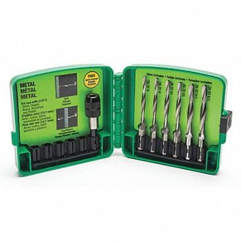 GREENLEE Drill/Tap Set 6pc UNC, 30HK33