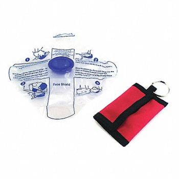MEDSOURCE CPR Faceshield Small Red, 30LT75