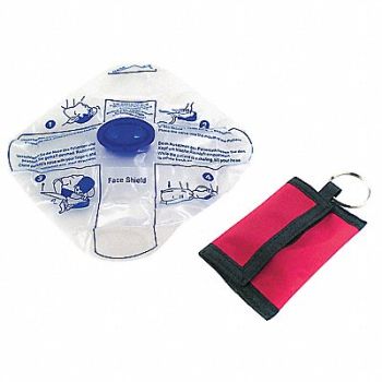 MEDSOURCE CPR Faceshield Small Red, 30LT76