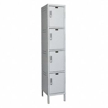 HALLOWELL Locker 4x1Lckrs Lt Gry 78 x15 x18, 30LW33