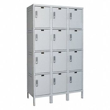 HALLOWELL Locker 4x3Lckrs Lt Gry 78 x54 x21, 30LW40