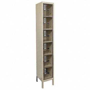 HALLOWELL Bx Lckr 6x1Lckr Tan 78 x12 x15 Assm, 30LW56