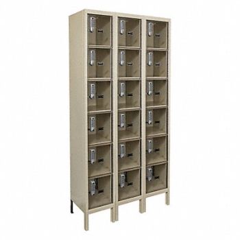 HALLOWELL Bx Lckr 6x3Lckr Tan 78 x36 x12 UnAssm, 30LW47