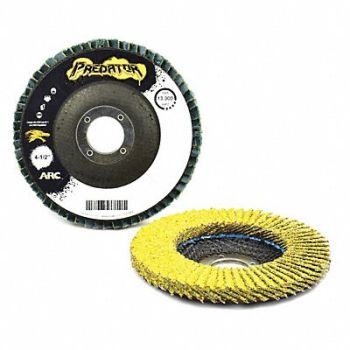ARC ABRASIVES Flap Disc 4 1/2 in Dia 7/8 in Arbor, 30MR96