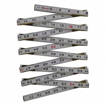 WESTWARD Modular Mason Folding Rule 72 in., 30PC16