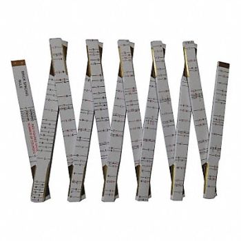 WESTWARD Brick Mason Folding Rule 72 in Standard, 30PC17