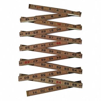 WESTWARD Brick Mason Folding Rule 72 in Standard, 30PC18